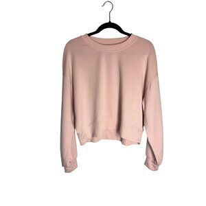 Lululemon Perfectly Oversized Cropped Crew Softstreme Pink Mist-sz approx. 2